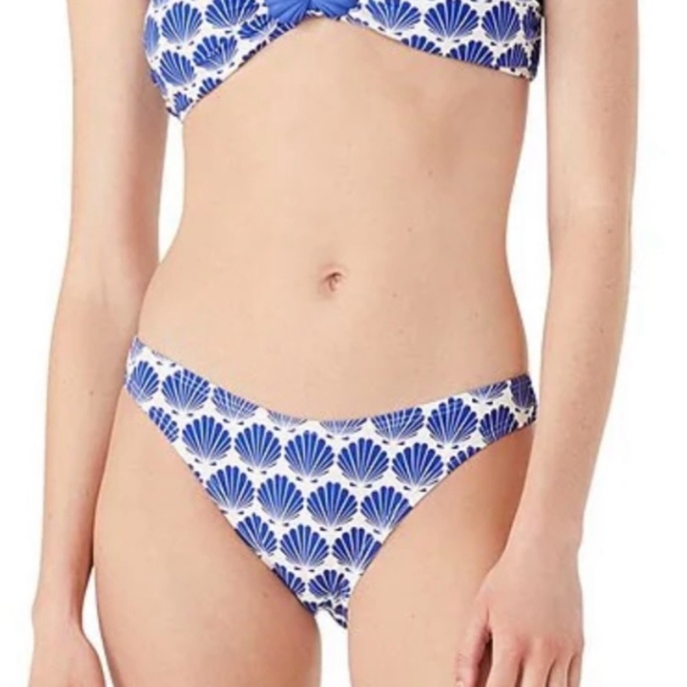 Kate Spade Berry Blue Shells High Cut Bikini Bottoms